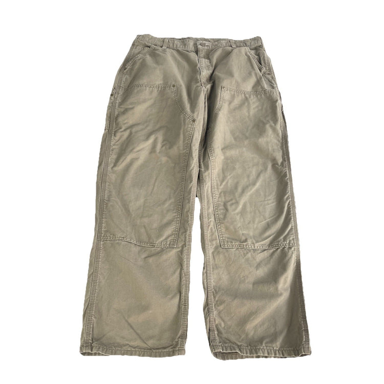 Mens Carhartt Brown Double Knee Carpenter Pants Size 38x30