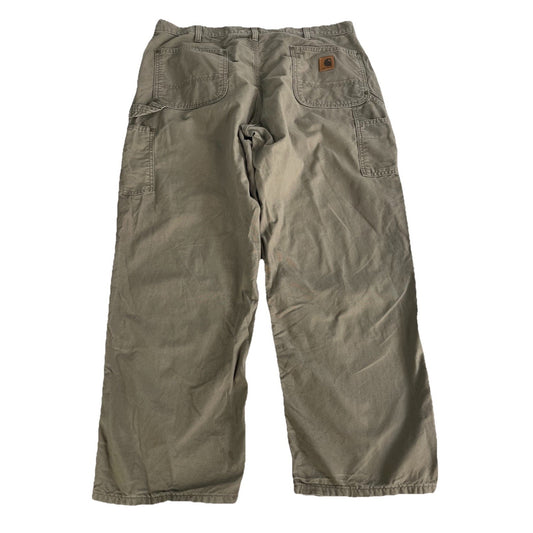 Mens Carhartt Brown Double Knee Carpenter Pants Size 38x30