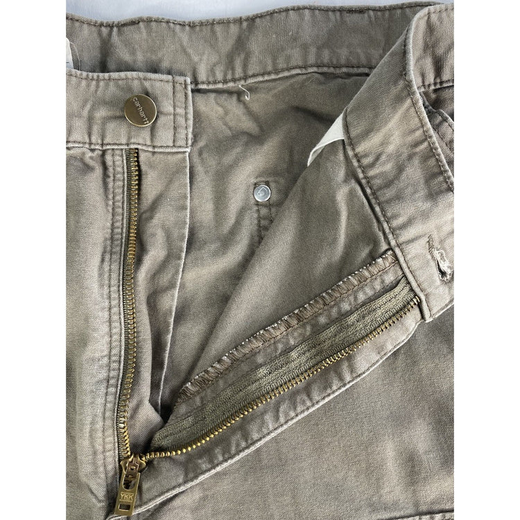 Mens Carhartt Brown Double Knee Carpenter Pants Size 38x30