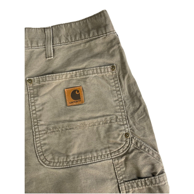 Mens Carhartt Brown Double Knee Carpenter Pants Size 38x30