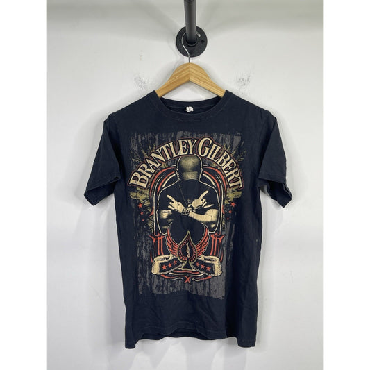 Men’s Brantley Gilbert Shirt Black Short Sleeve Pullover Anvil Tag Sz S