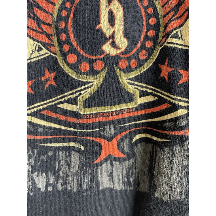 Men’s Brantley Gilbert Shirt Black Short Sleeve Pullover Anvil Tag Sz S