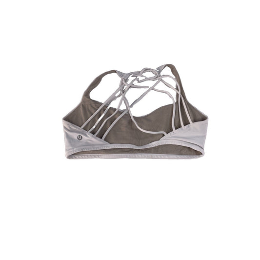 Womens Lululemon white Strappy Sports Bra Size 6