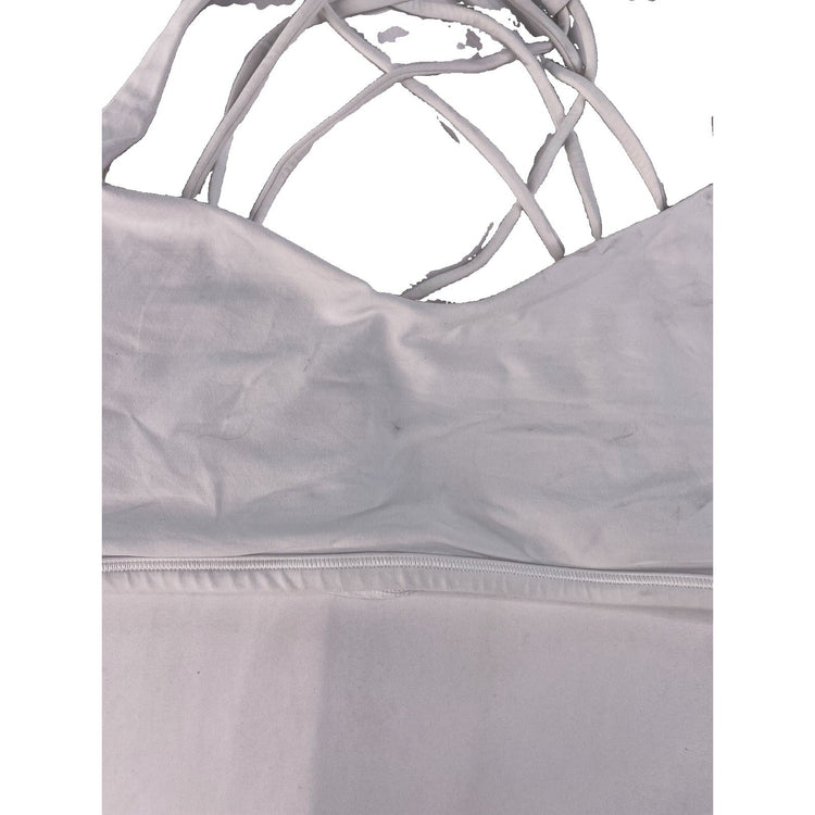 Womens Lululemon white Strappy Sports Bra Size 6