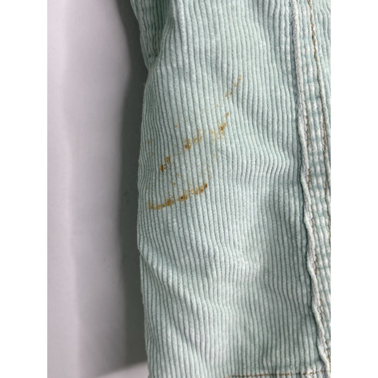 Tulle Petite Women’s Light Blue Corduroy Jacket Button Front Retro Style Sz M