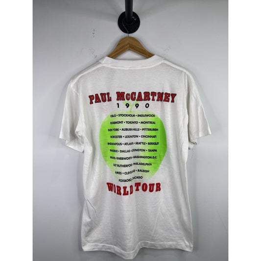 Vintage 1990 Paul McCartney flowers in the dirt Concert Tour t shirt Sz L