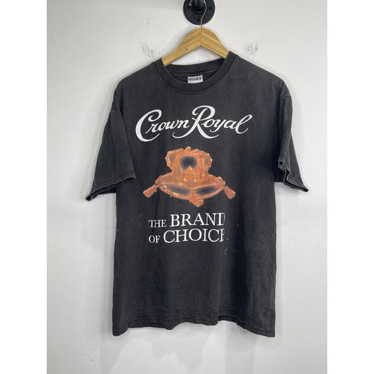 Men’s Vintage Crown Royal Liquor ‘The Brand Of Choice’ Graphic T Shirt Sz L