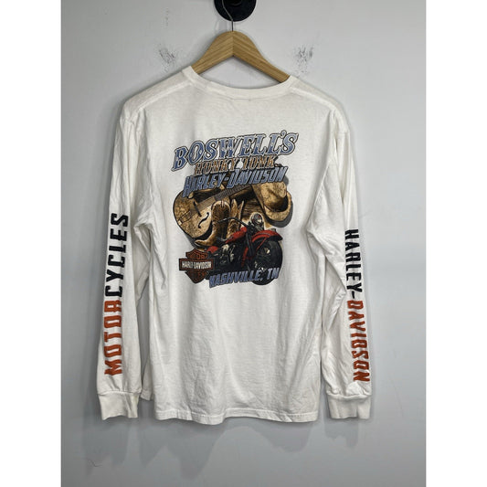 Men’s 2019 HD Harley Davidson Long Sleeve Graphic White Sz M