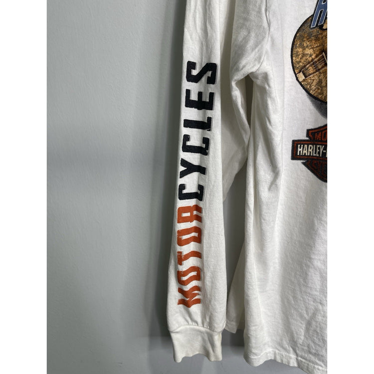 Men’s 2019 HD Harley Davidson Long Sleeve Graphic White Sz M