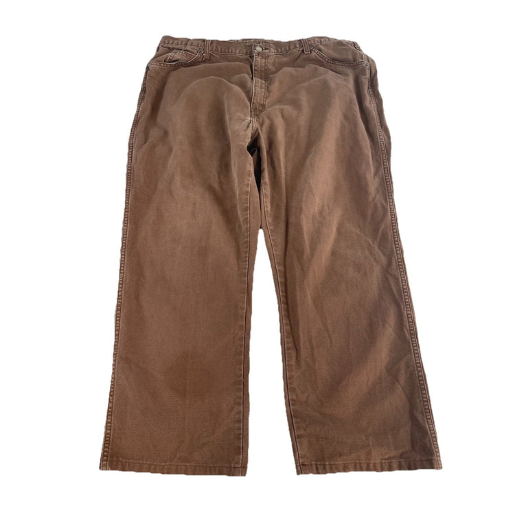 Mens Genuine Dickies Brown Canvas Carpenter Pants Size 42x30