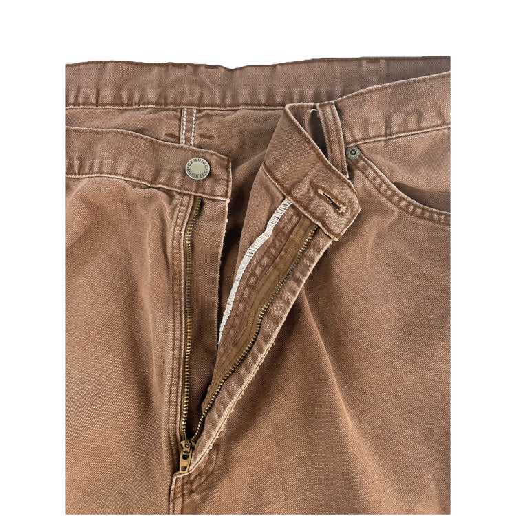 Mens Genuine Dickies Brown Canvas Carpenter Pants Size 42x30