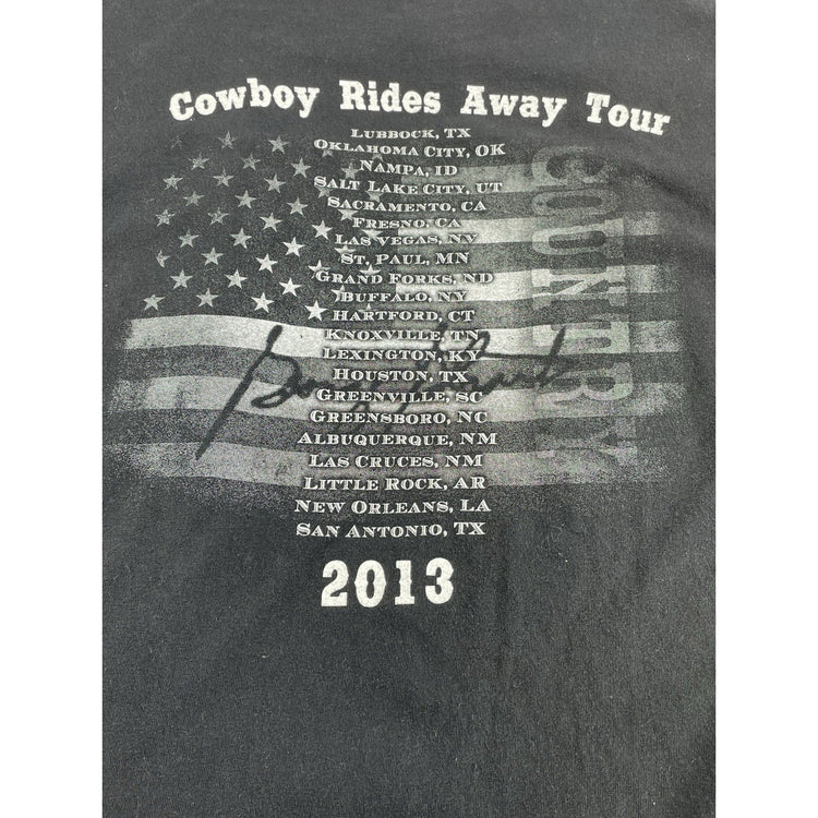 Men’s Vintage 2000s Black Tee Strait Country Size Xl
