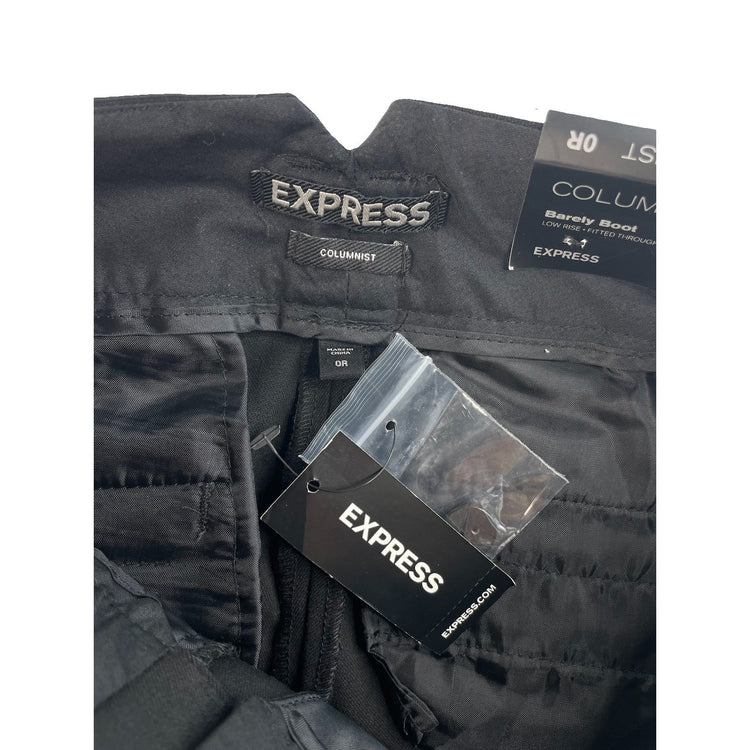 Women's EXPRESS Columnist Barely Boot Pants Black Size 0R