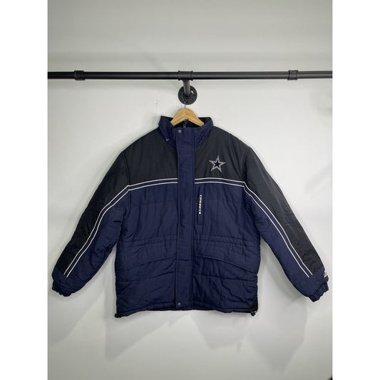 Dallas Cowboys Reebok NFL Vintage Puffer Coat Jacket Size Men's Large