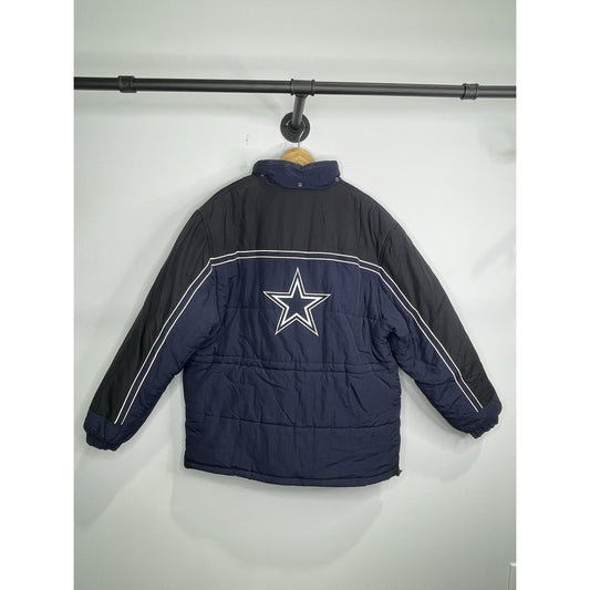 Dallas Cowboys Reebok NFL Vintage Puffer Coat Jacket Size Men's Large
