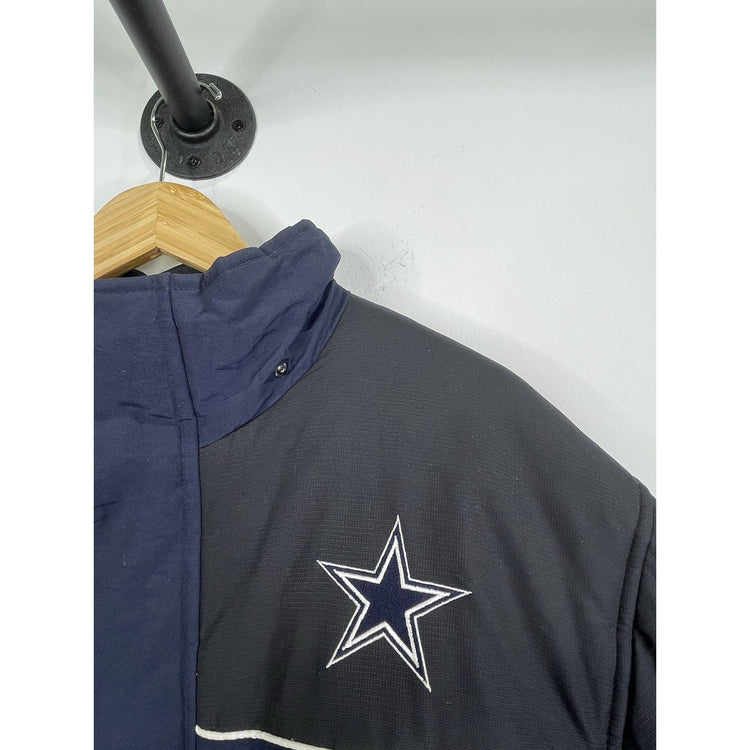 Dallas Cowboys Reebok NFL Vintage Puffer Coat Jacket Size Men's Large