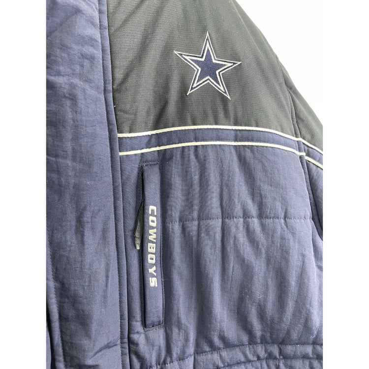 Dallas Cowboys Reebok NFL Vintage Puffer Coat Jacket Size Men's Large