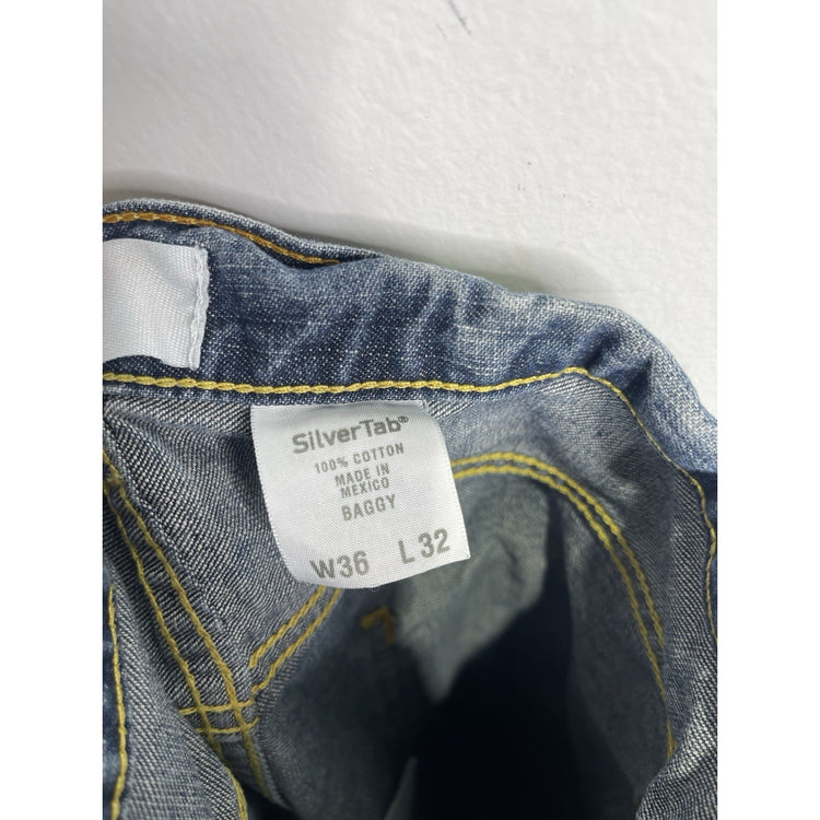 VTG Men’s Levis Silver Tab Baggy Jeans Dark Wash Denim 36x32