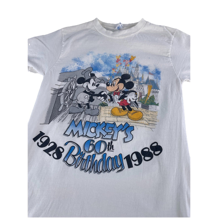 Mens Vintage Disney 1988 Mickey Mouse 60th Birthday T-Shirt Size M