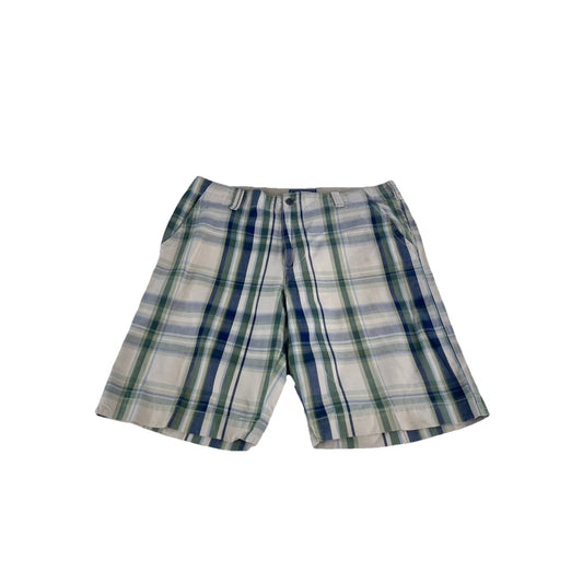 Mens PLUGG CO Multicolor Plaid Pattern Cargo Shorts Size 38