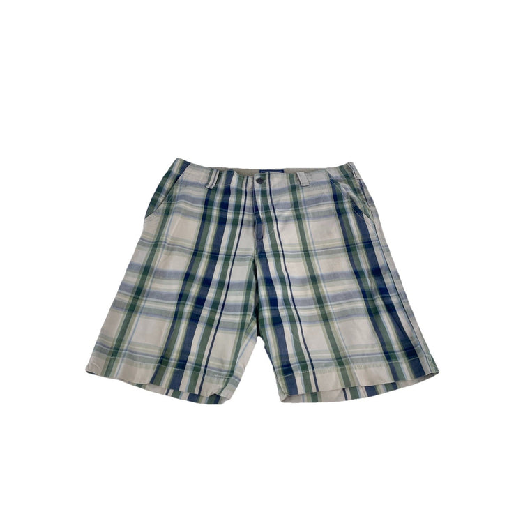 Mens PLUGG CO Multicolor Plaid Pattern Cargo Shorts Size 38