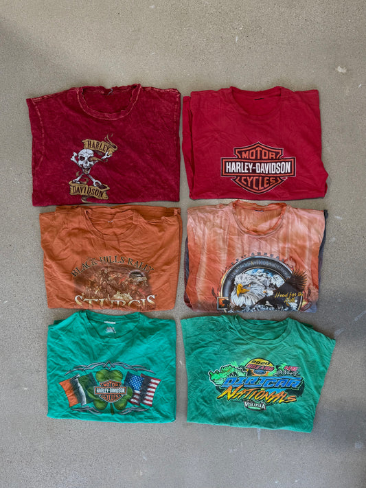 Men's Harley Davidson Tops 38 Item Lot