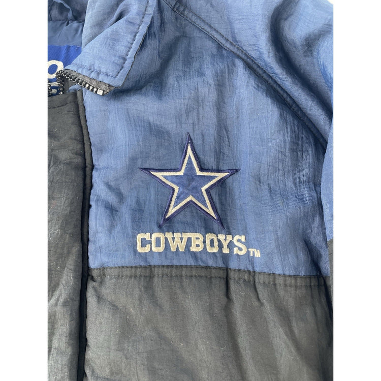 Mens Vintage Dallas Cowboys Pro Player Puffer Jacket Size XL Flawed