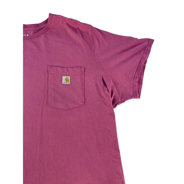 Mens Carhartt Magenta Pink Loose Fit Short Sleeve Pocket T Shirt Size 3X