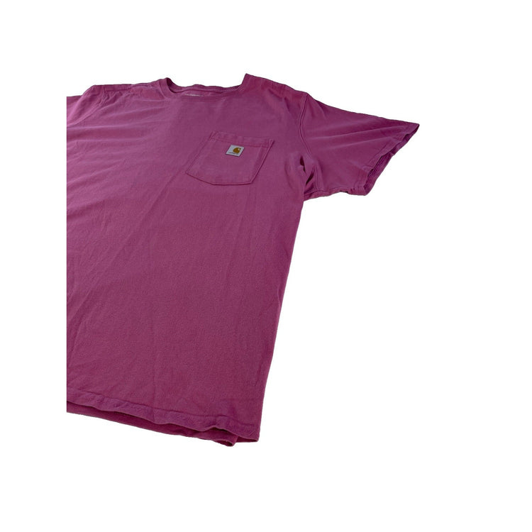 Mens Carhartt Magenta Pink Loose Fit Short Sleeve Pocket T Shirt Size 3X