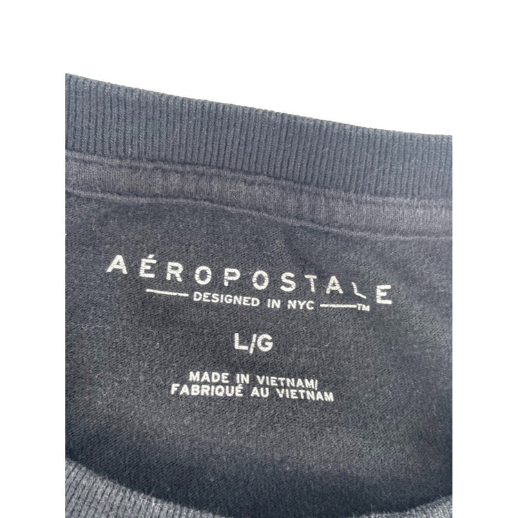 Mens Aeropostale Black "AERO 1987" Graphic T-Shirt Size Large