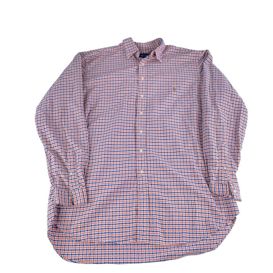 Mens Ralph Lauren Classic Fit Multicolor Plaid Button-Up Shirt Size 2XLT