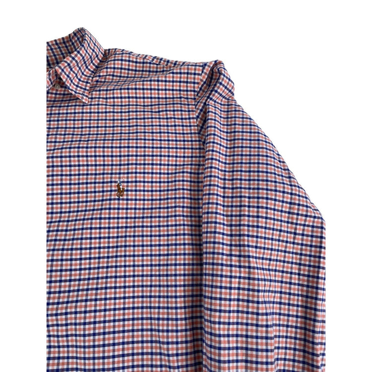 Mens Ralph Lauren Classic Fit Multicolor Plaid Button-Up Shirt Size 2XLT