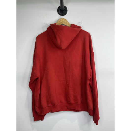 Men’s Red Distressed Arkansas Razorbacks Hoodie Sweatshirt Sz XL