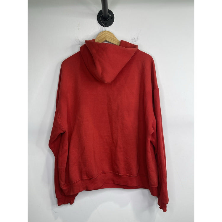 Men’s Red Distressed Arkansas Razorbacks Hoodie Sweatshirt Sz XL