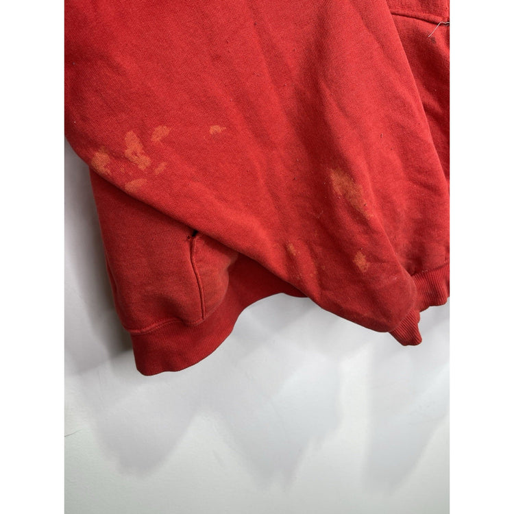 Men’s Red Distressed Arkansas Razorbacks Hoodie Sweatshirt Sz XL