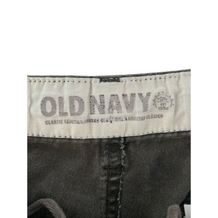 Mens Old Navy Olive Army Green Multi Pocket Classic Length Cargo Shorts Size M