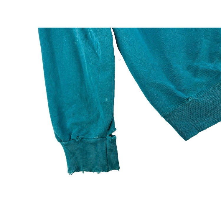Mens Vintage 90s Polo Ralph Lauren Crewneck Sweatshirt XL Teal Thrashed