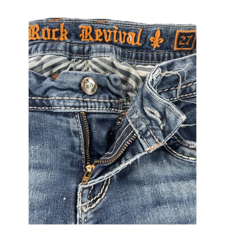 Women’s Men’s Rock Revival Marie | Easy Bootcut Blue Jeans Size 27