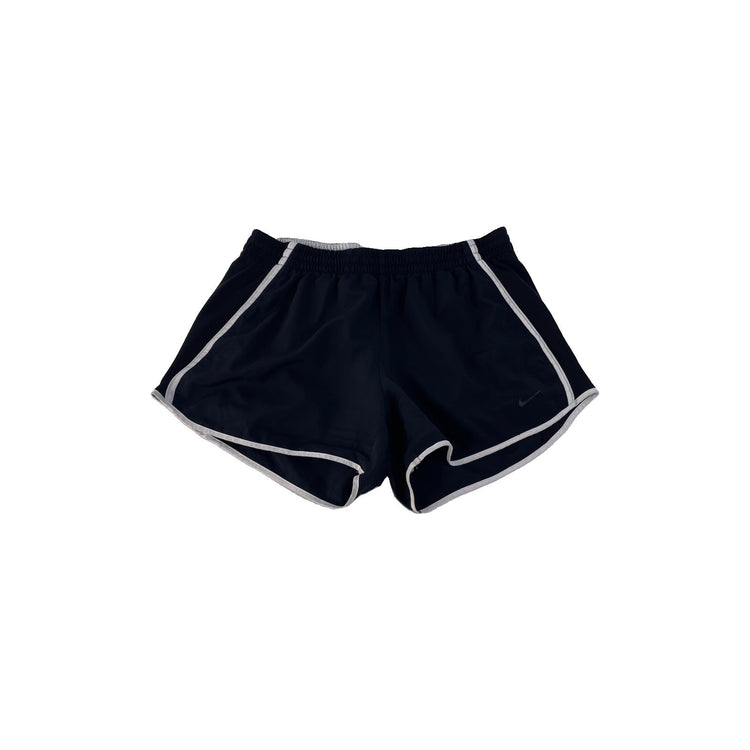 Womens Nike Dri-Fit Black With White Trim Athletic Running Short Size M