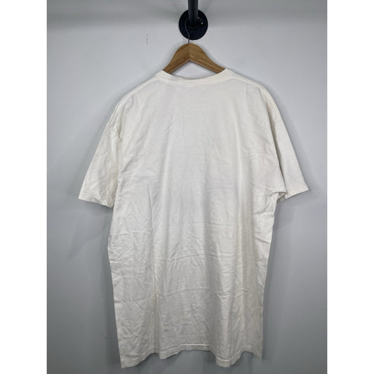 Vintage 90s Jesus Tee Sleep Shirt One Size White Angel Graphic 80s USA Made Rare