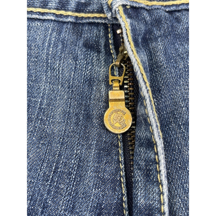 Cezer Y2K Baggy Jean Shorts with Gold Studs 40