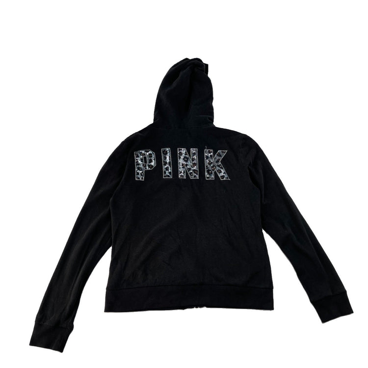 Women’s PINK Victorias Secret Black Zip Up Jacket Size Small