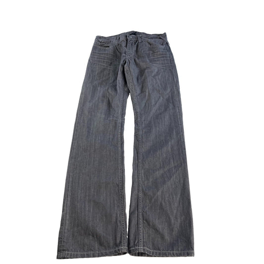 Mens Vintage Y2K Express Jeans Grey Relaxed Bootcut Denim Jeans Size 34x34