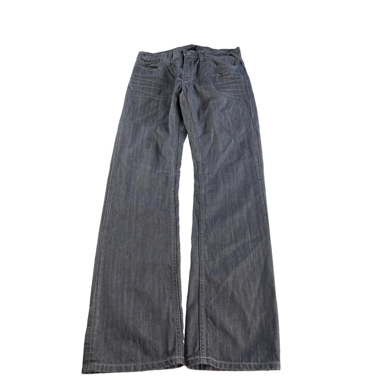 Mens Vintage Y2K Express Jeans Grey Relaxed Bootcut Denim Jeans Size 34x34