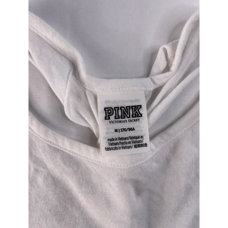 Women’s PINK Victorias Secret White Tank Top Size Medium