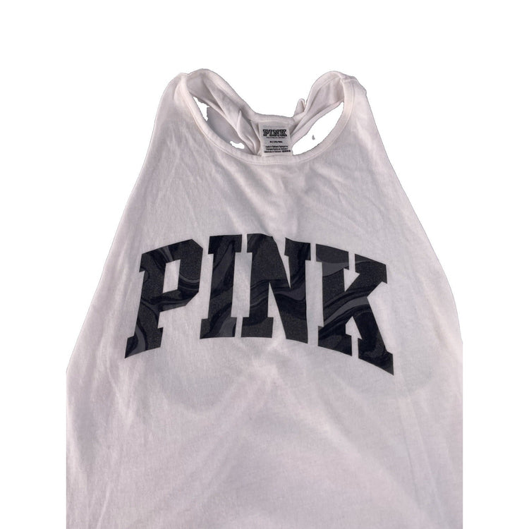 Women’s PINK Victorias Secret White Tank Top Size Medium
