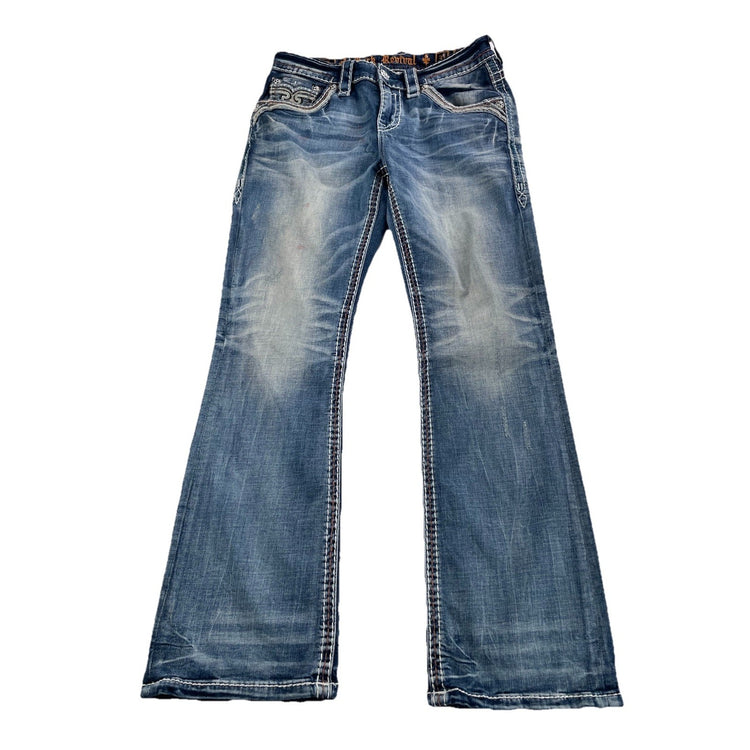 Men’s Rock&Roll Chamois | Slim Bootcut Lightwash Blue Jeans Size 31