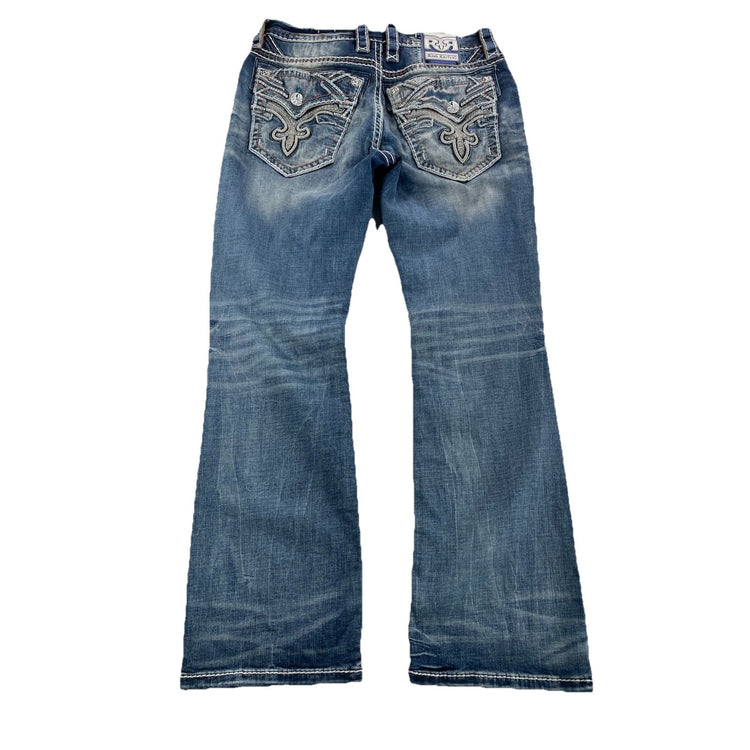 Men’s Rock&Roll Chamois | Slim Bootcut Lightwash Blue Jeans Size 31