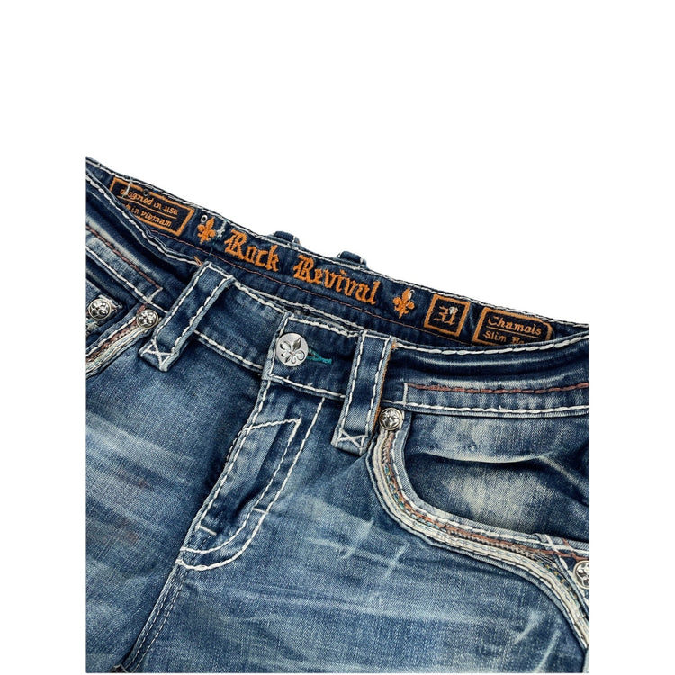 Men’s Rock&Roll Chamois | Slim Bootcut Lightwash Blue Jeans Size 31