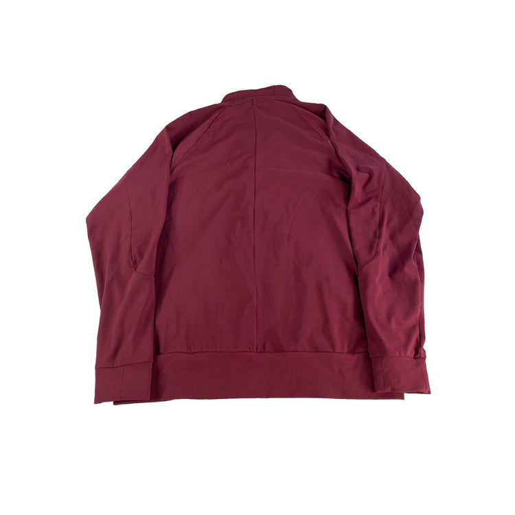 Mens Alphalete Burgundy Maroon Solid Athletic Full Zip Track Jacket Size L
